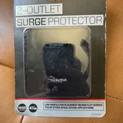 Rocketfish Outlet Wall Tap 1500 Joules Surge Protector - Black