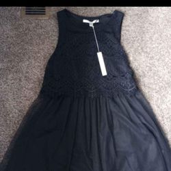 NWT LC Lauren Conrad Black Lace And Tulle Dress From Kohl's Size 6