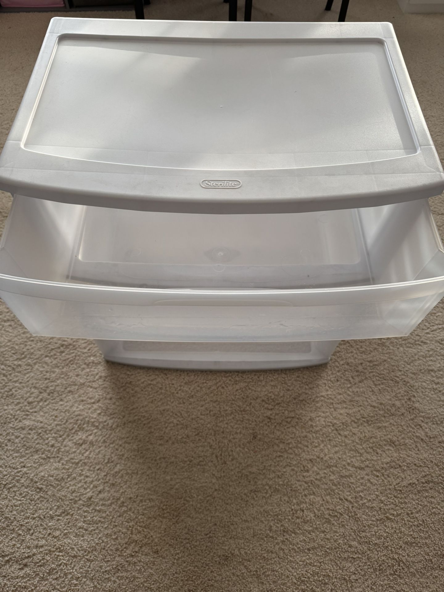 Sterilite Wide Clear 3 Drawer