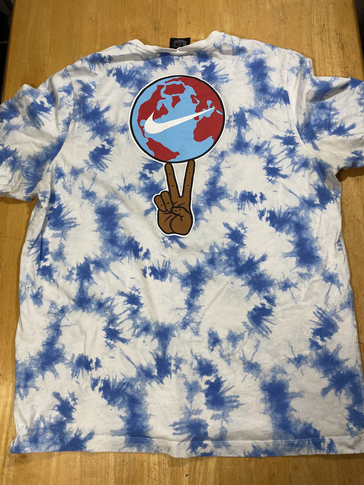 Nike Sportswear World Peace Tie-Dye T-Shirt Mens Size XXL CK0156-100 23pit2pit