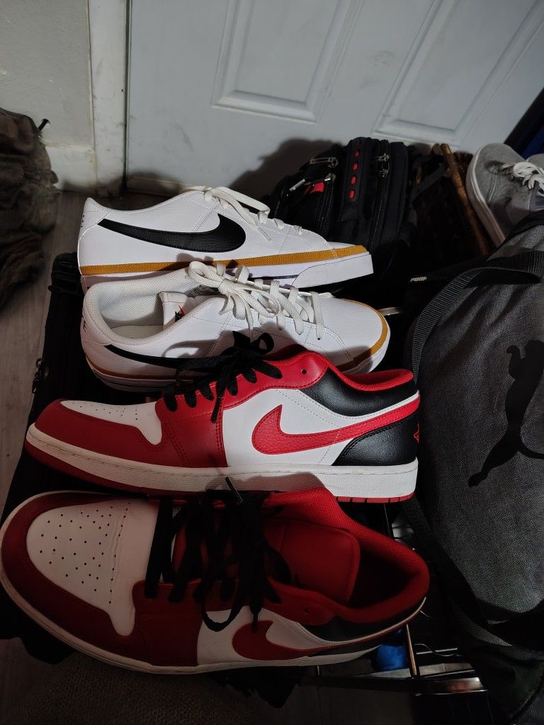 Jordan One Low Size 13 .. Nike Legacy Size 11.. All Canned A