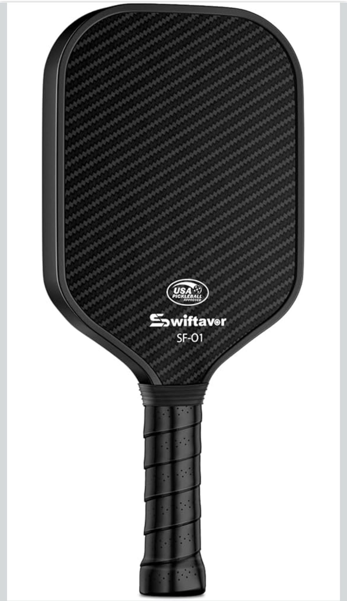 Carbon Fiber Pickleball Paddle, Carbon Fiber Surface (CFS) Pickle Ball Paddles with 16mm Honeycomb