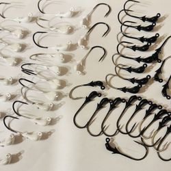 T&J Skimmer Jigs (Black & White Sparkle 1/8 1/4 Oz)