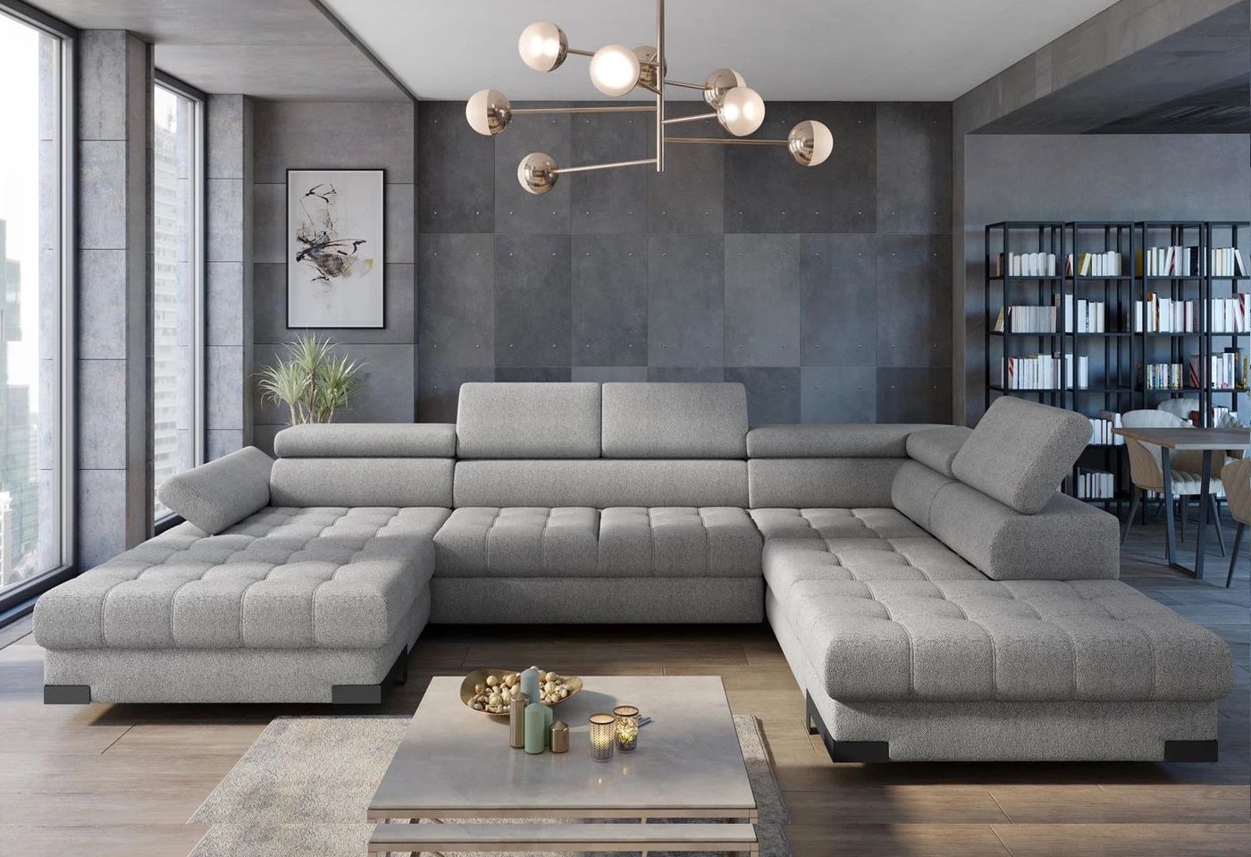 Sectional Sultan XL with Sleeper And Storage