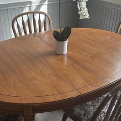 Solid wood table set