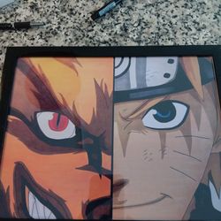 Naruto & Kurama Split Face Print 