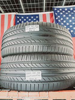 ✅ 2 USED TIRES 255/45ZR22 CONTINENTAL CONTISPORTCONTACT 5  Max Performance Summer Tires 255/45R22