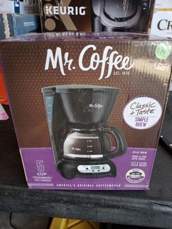 New 5 cup programmable coffee maker