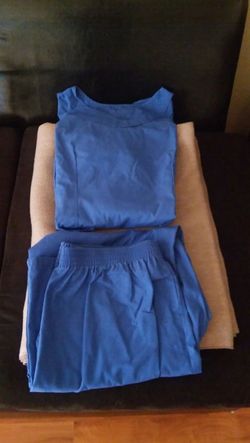 Scrub set. Royal blue. XL