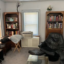 Pair Of Wood, Tall Bookshelves