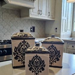 Darling Black & White Canisters 