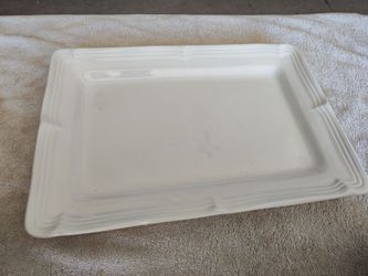 Mikasa Stoneware White Rectangular Serving Platter