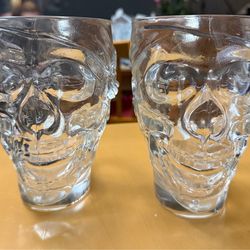 Pirate Skull Heavy Glass Mugs