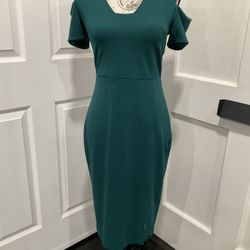 EXPRESS COLD SHOULDER CREPE DRESS