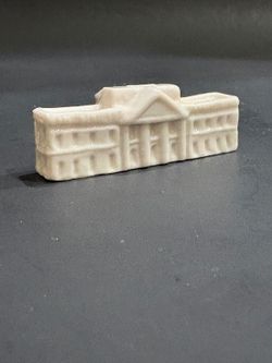 Wade Whimsies Vintage White House Red Rose Tea Porcelain Building Figurine 2"