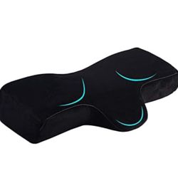 Lash Pillow for Lash Extensions,Memory Foam Neck Pillow Eyelash Extension Ergonomic Curve Improve Cervical Pillows for Neck Pain - for Side and Back S