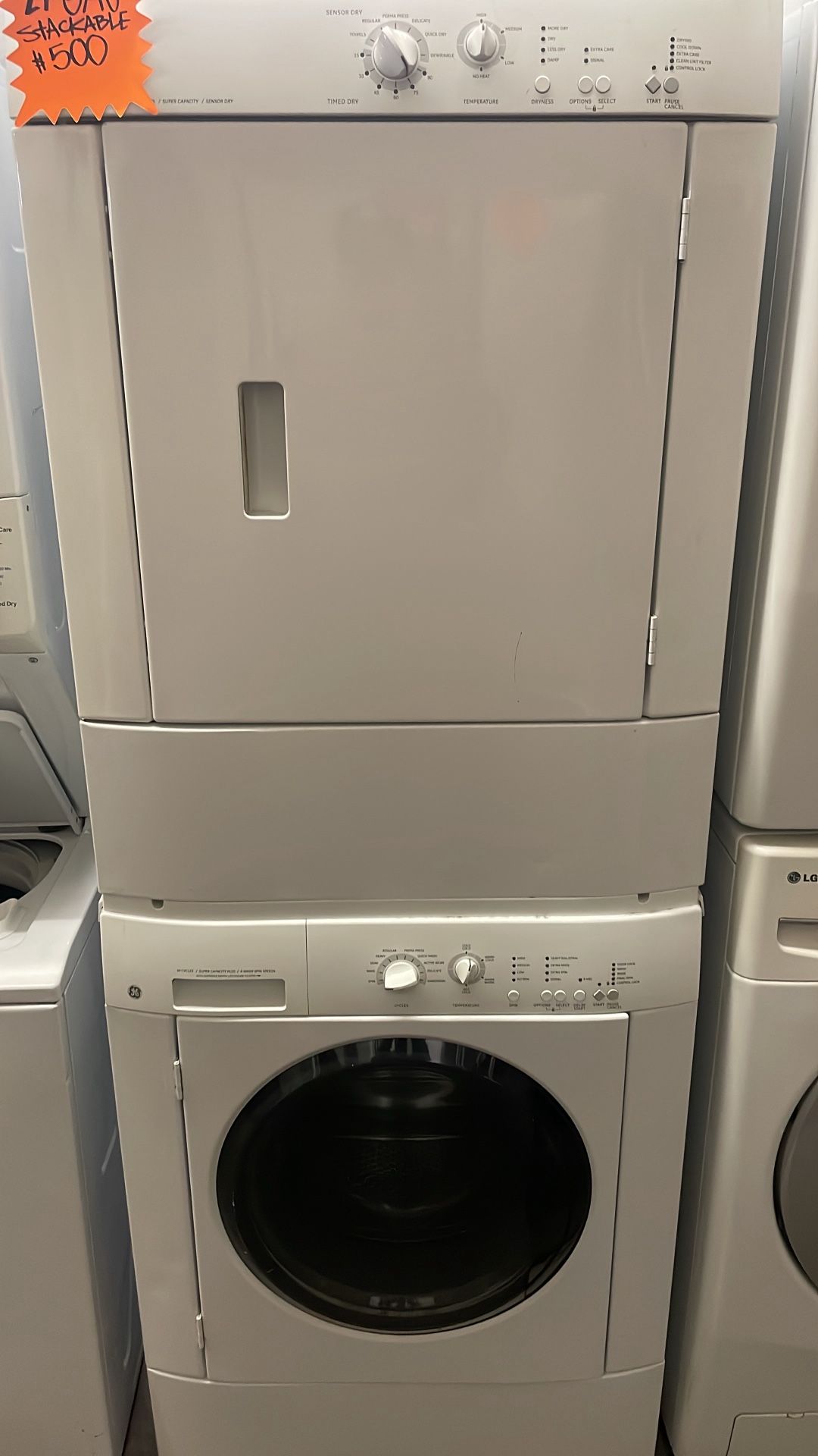 GE 27β Stackable Washer & Dryer β Front Load β $500 OTD