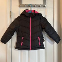 Little Girls Black And Pink Jacket Size 5/6 