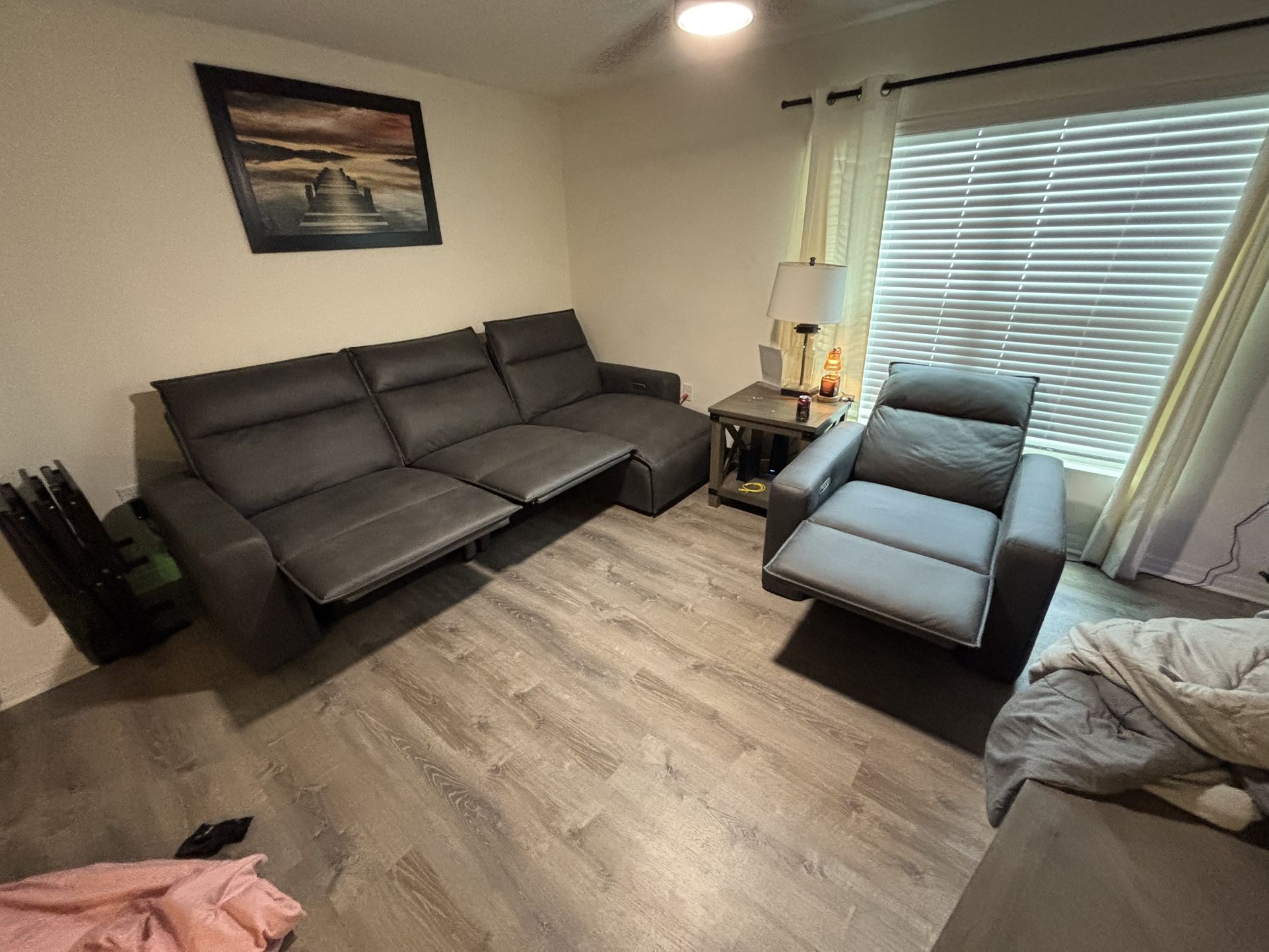 Modular Power Reclining Couch , Lounger, And Chair