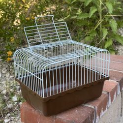 Small White Wire Pet Cage / Hamster Cage / Guinea Pig Cage - 23x17x16cm