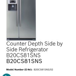 Bosch Side By Side Freezer