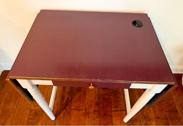 Small painted ikea desk drop-leaf