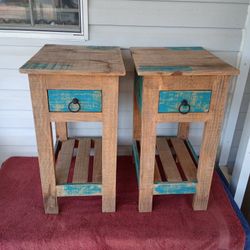La Boca Blue Side Tables