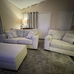 Loveseat, Chair, Ottoman -$150