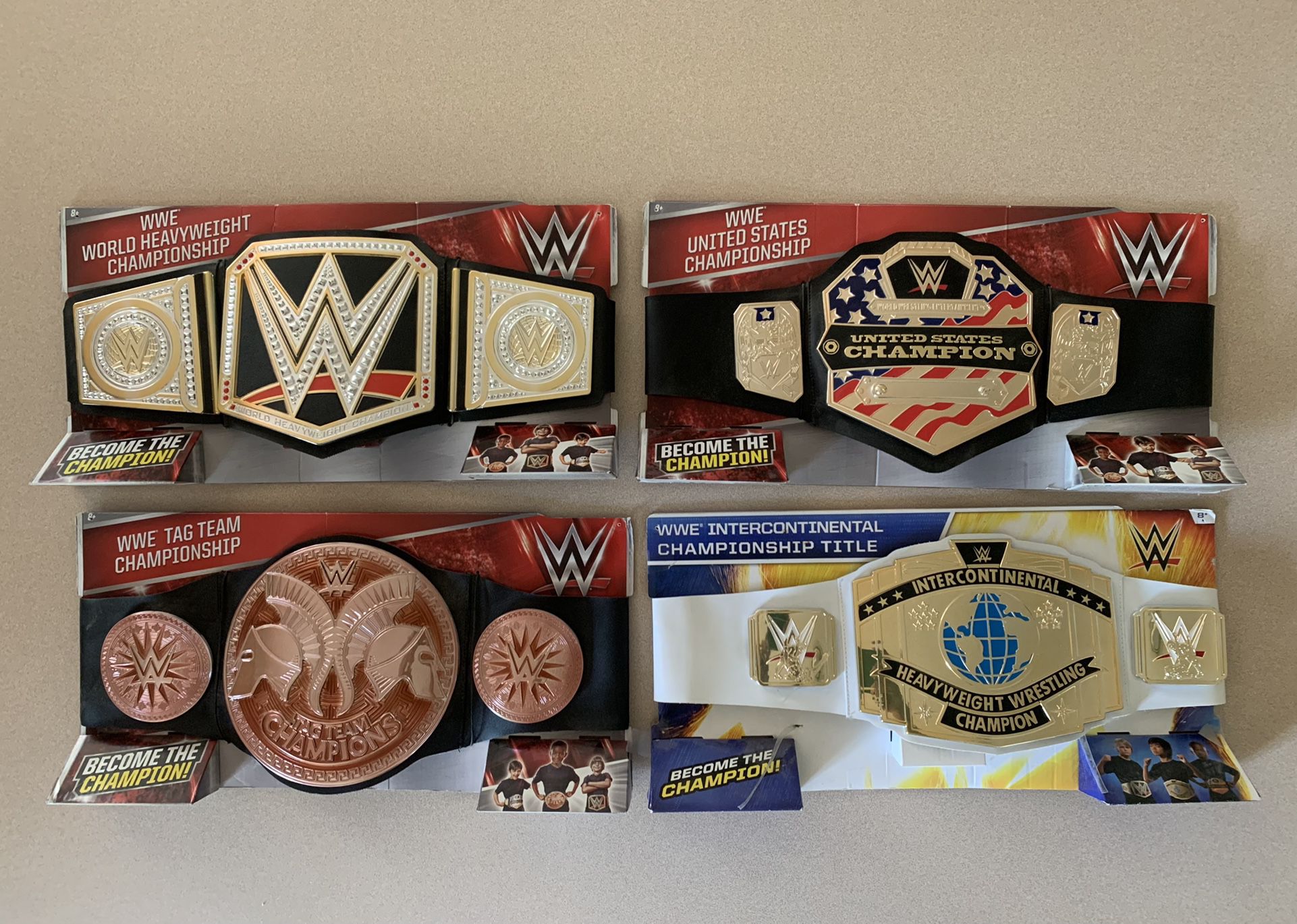 WWE Wrestling Kids Play Belts Become The Champion 