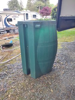 Barrel large green 50 gal