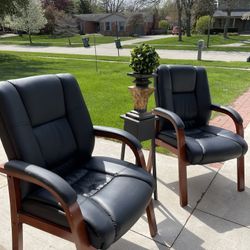 Very  Nice 2 Office chair black color leather