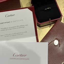 Authentic Cartier Band Diamond Ring