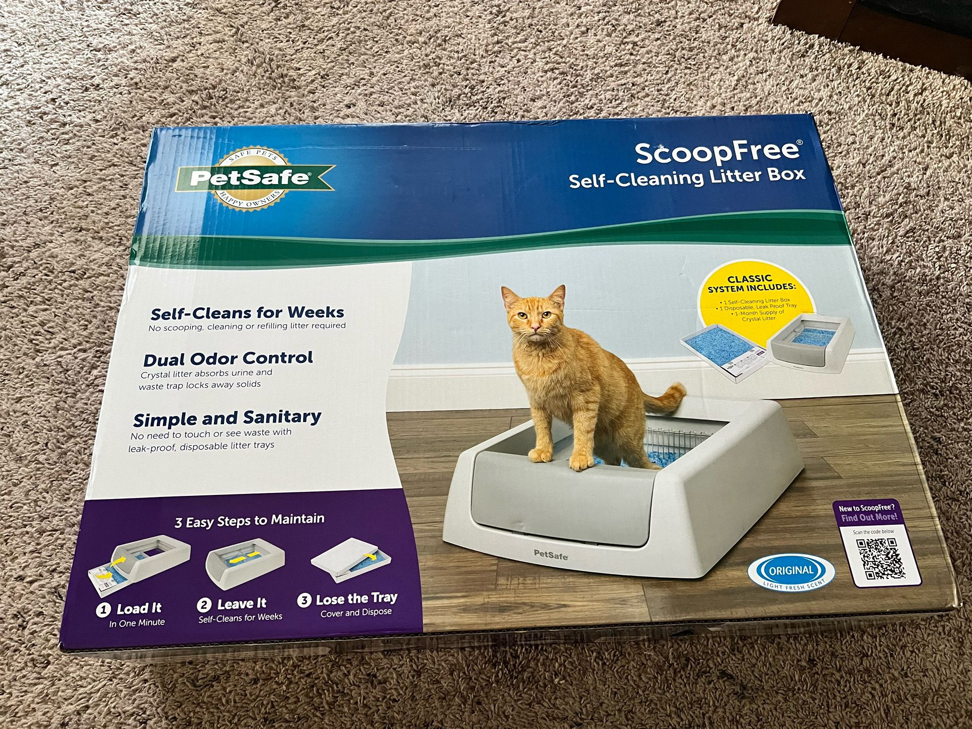 Self Cleaning Litter Box. New!
