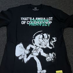 Black And Green awful lot of cough syrup t-shirt size small