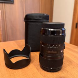 Sigma 18-35mm F/1.8 ef-s Lens (with Case)