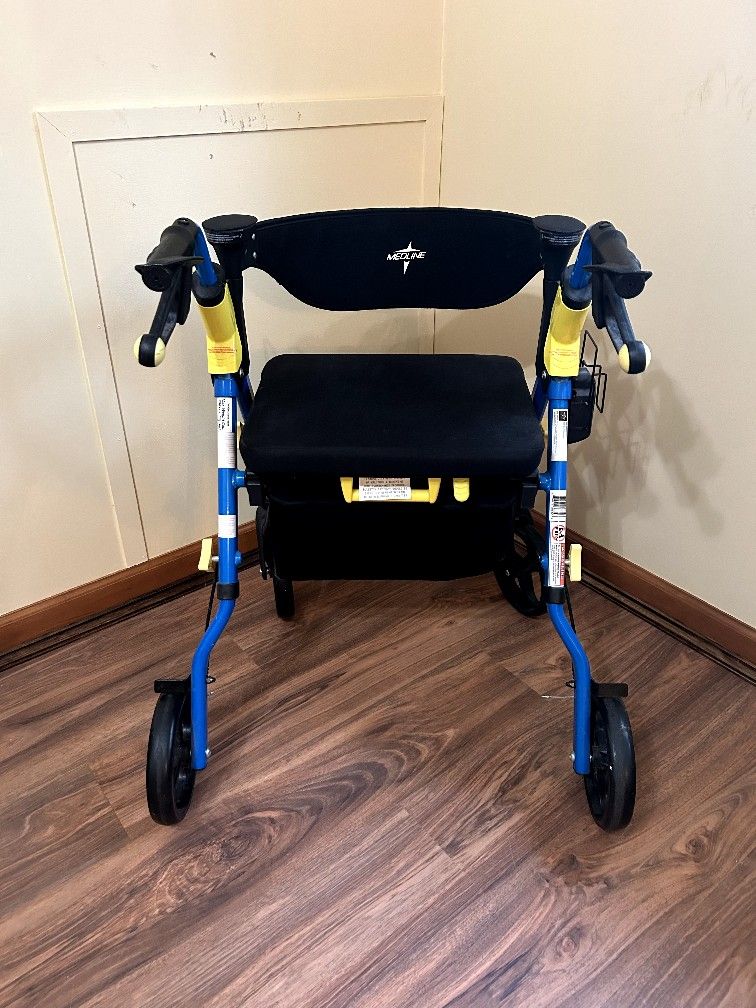 Elderly Rollator Walker - Medline Empower Walker with 8 Inch Wheels