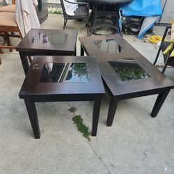 Coffee table and two end tables