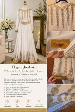 Authentic Jordanian Designer Caftan / Formal Gown – Imported from Jordan