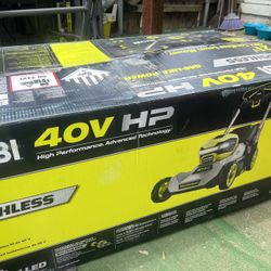 RYOBI 40V HP Brushless 21 in. Cordless Battery Walk Behind Self-Propelled Lawn Mower with (2) 6.0 Ah Batteries and Charger