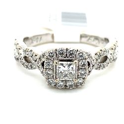 14k White Gold Diamond Ring .25ct Center  Size6 1/2  129262 1 