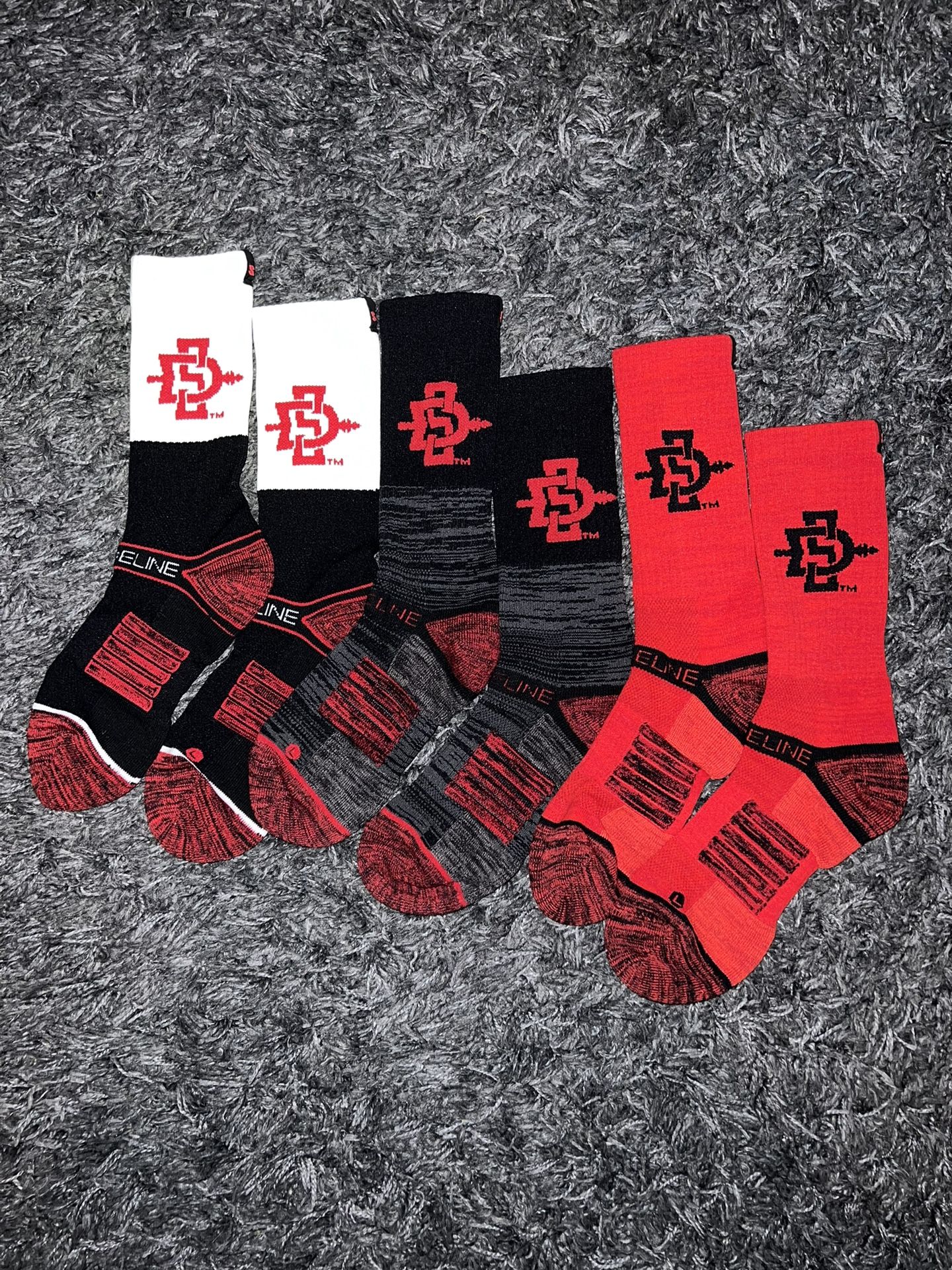SDSU crew socks