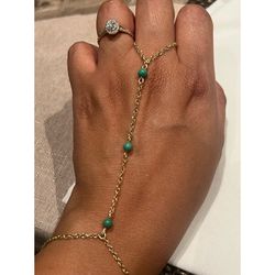Turquoise hand chain