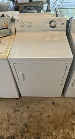 GE White Dryer LargeCapacity QuietDry FrontLoad