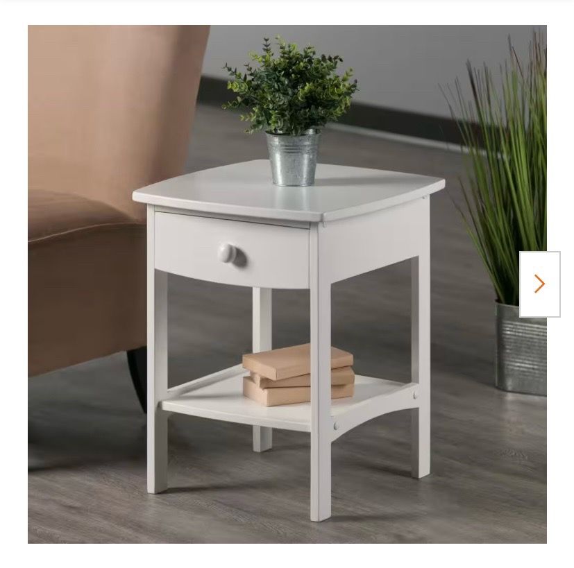 Claire Accent Table White Finish
