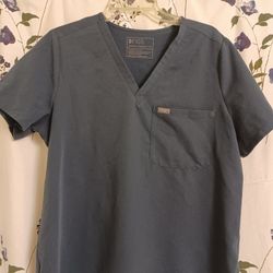 Figs Shirt Women's Extra Large Navy Blue Technical Catrina One Pocket Scrub Top