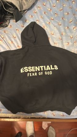 All black essentials hoodie authentic