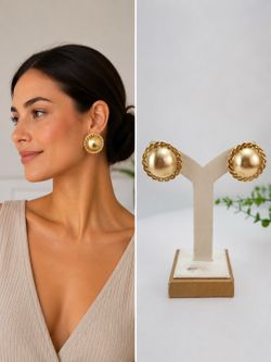 Classic Round Stud Earrings for Women