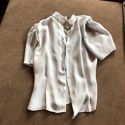 Small Light Grey Vintage Blouse