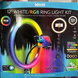 Bower 12" White/RGB Ring Light Kit