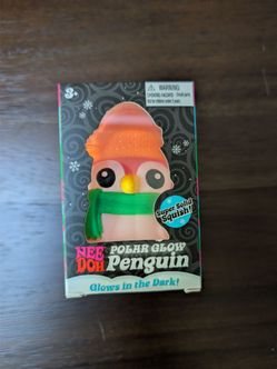 Nee Doh Polar Glow Penguin Squish Toy